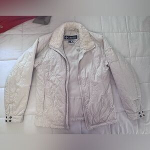 Columbia Cream Jacket with Sherpa Collar